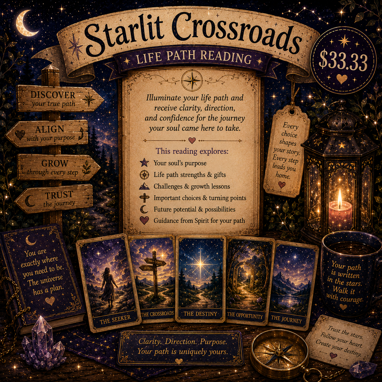 🌟 Starlit Crossroads — Life Path Reading