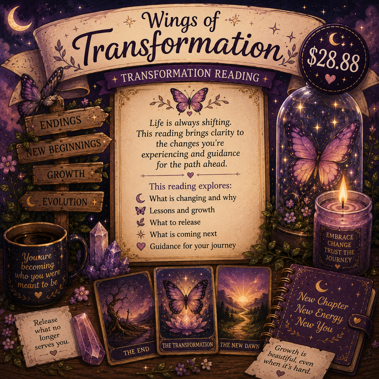 🦋 Wings of Transformation — Transformation Reading