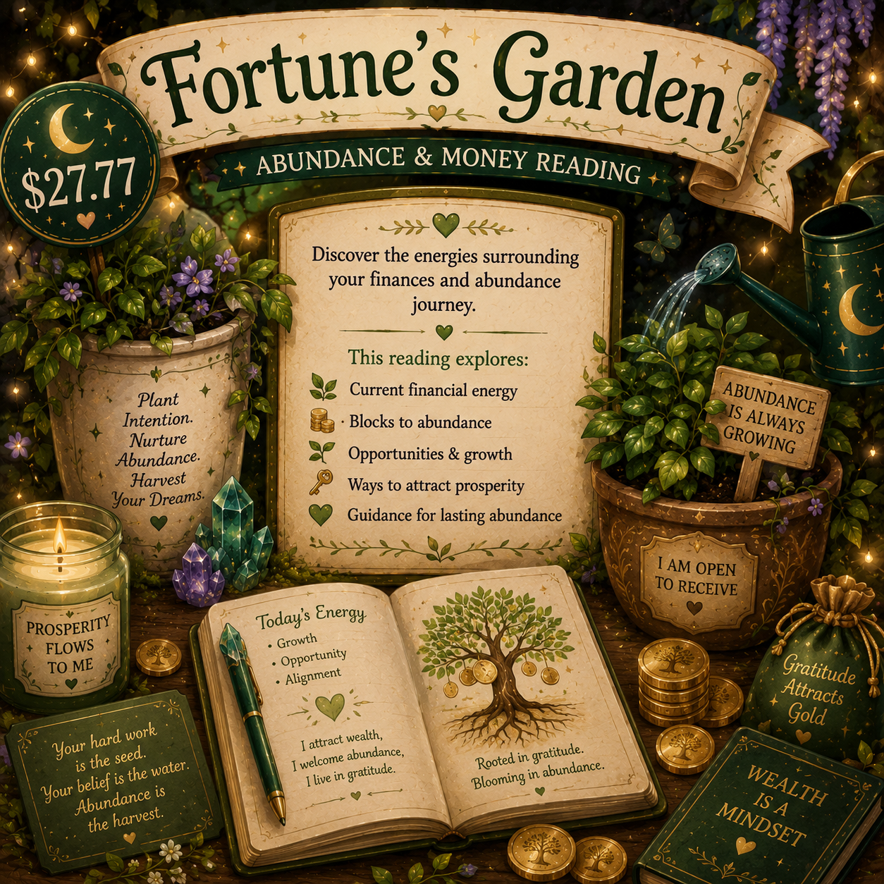 🍀 Fortune’s Garden — Abundance & Money Reading
